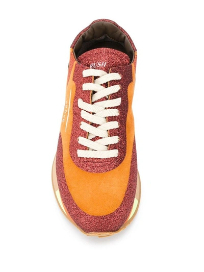 Shop Ghoud Women's Orange Leather Sneakers