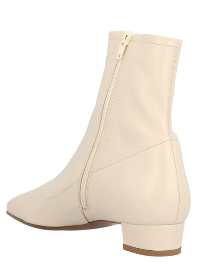 Shop By Far Women's White Ankle Boots