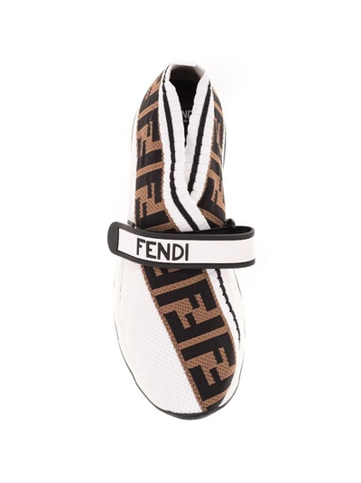 Shop Fendi Women's White Leather Sneakers