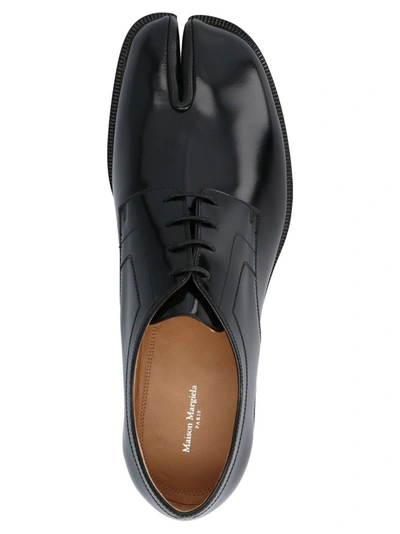 Shop Maison Margiela Men's Black Leather Lace-up Shoes