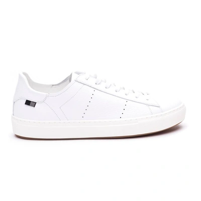 Shop Woolrich Men's White Leather Sneakers