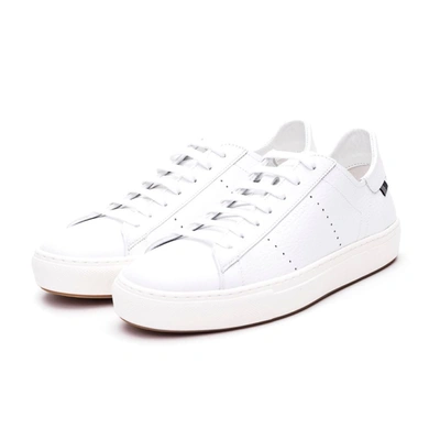 Shop Woolrich Men's White Leather Sneakers