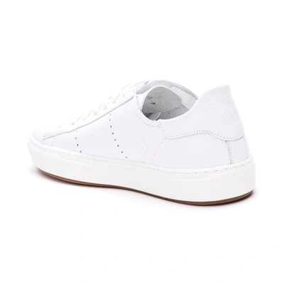 Shop Woolrich Men's White Leather Sneakers