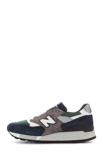 Shop New Balance Men's Blue Leather Sneakers