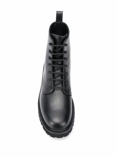 Shop Valentino Garavani Men's Black Leather Ankle Boots