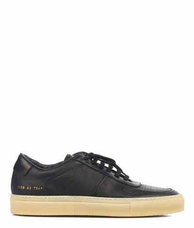Shop Common Projects Men's Black Leather Sneakers