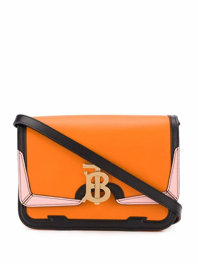 Shop Burberry Women's Orange Leather Shoulder Bag