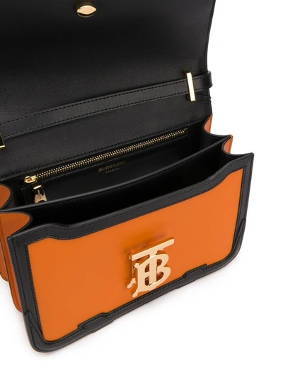 Shop Burberry Women's Orange Leather Shoulder Bag