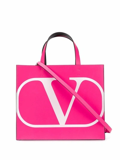 Shop Valentino Garavani Women's Fuchsia Leather Handbag