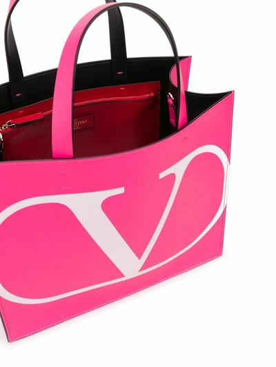Shop Valentino Garavani Women's Fuchsia Leather Handbag