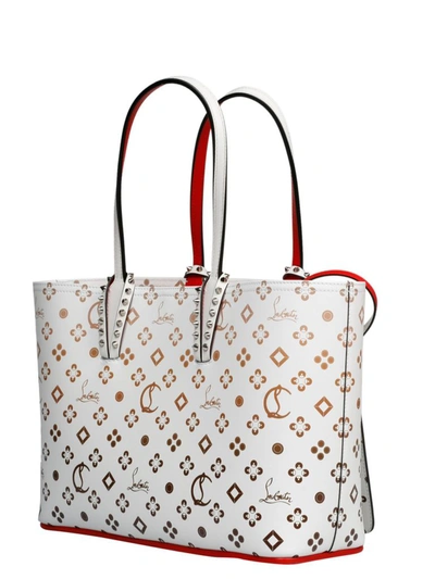 Shop Christian Louboutin Women's White Leather Tote