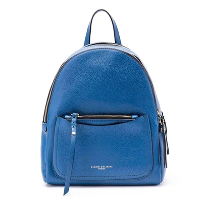 Shop Gianni Chiarini Women's Blue Leather Backpack