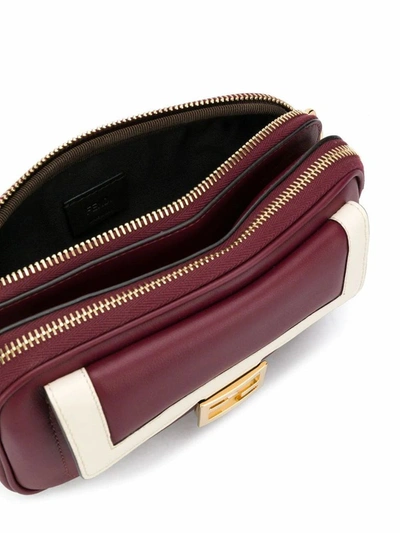 Shop Fendi Women's Burgundy Leather Shoulder Bag