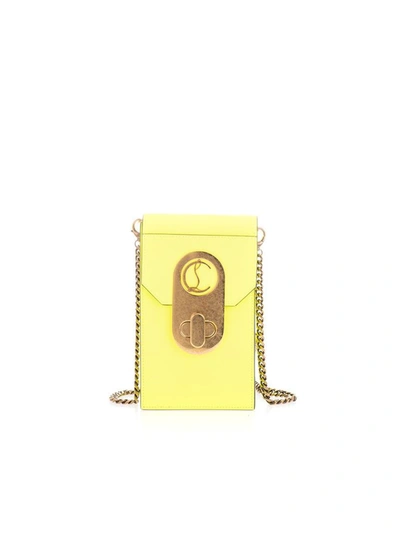 Shop Christian Louboutin Women's Yellow Leather Shoulder Bag