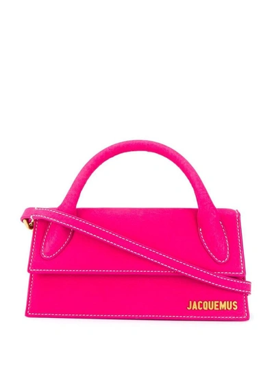 Shop Jacquemus Women's Fuchsia Leather Handbag