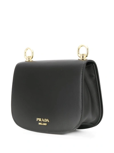 Shop Prada Women's Black Leather Shoulder Bag