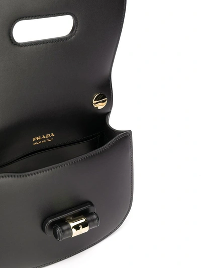 Shop Prada Women's Black Leather Shoulder Bag