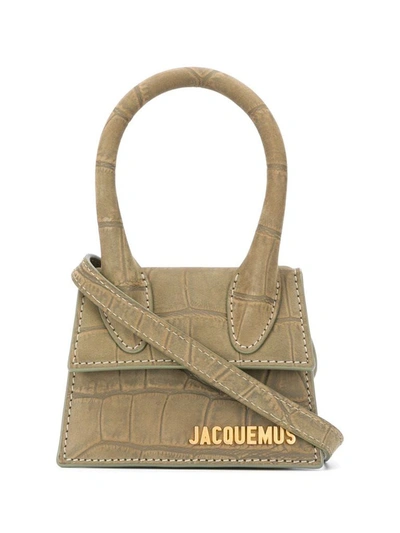 Shop Jacquemus Women's Green Leather Handbag