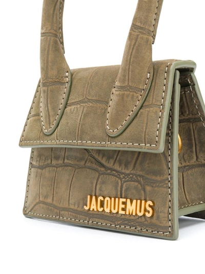 Shop Jacquemus Women's Green Leather Handbag