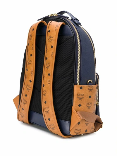Shop Mcm Women's Blue Leather Backpack