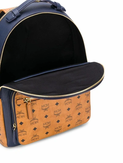 Shop Mcm Women's Blue Leather Backpack