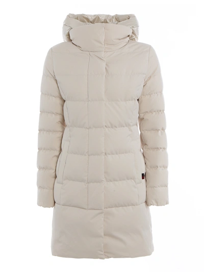 Shop Woolrich Luxe Puffy Prescott Puffer Coat In Cream