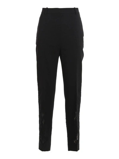 Shop Ermanno Scervino Lace Embroidery Pants In Black