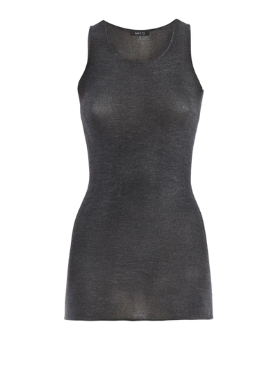 Shop Avant Toi Cashmere And Silk Blend Tank Top In Grey