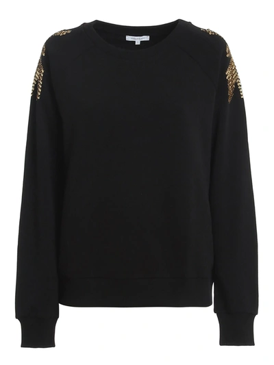 Shop Patrizia Pepe Sequined Sweatshirt In Black