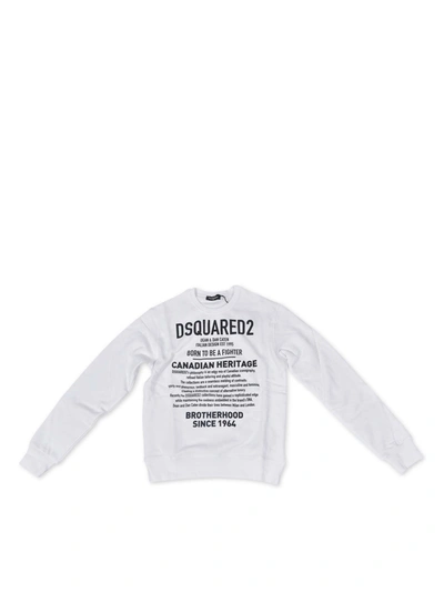 Shop Dsquared2 Canadian Heritage Sweatshirt In White