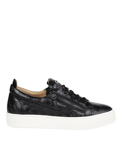 Shop Giuseppe Zanotti Sneakers Frankie In Black