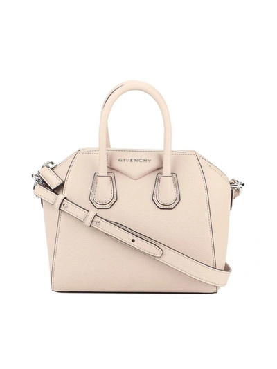 Shop Givenchy Antigona Mini Bag In Beige