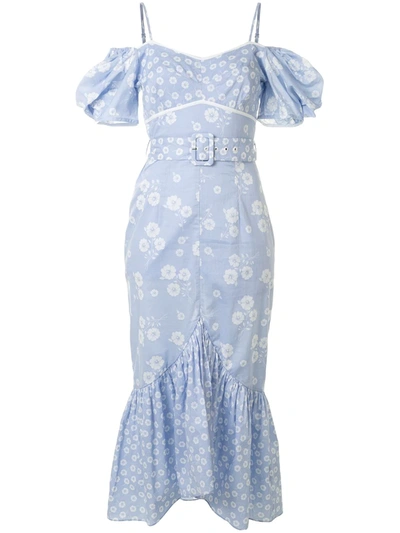 Shop Alice Mccall Izabella Midi Dress In Blue