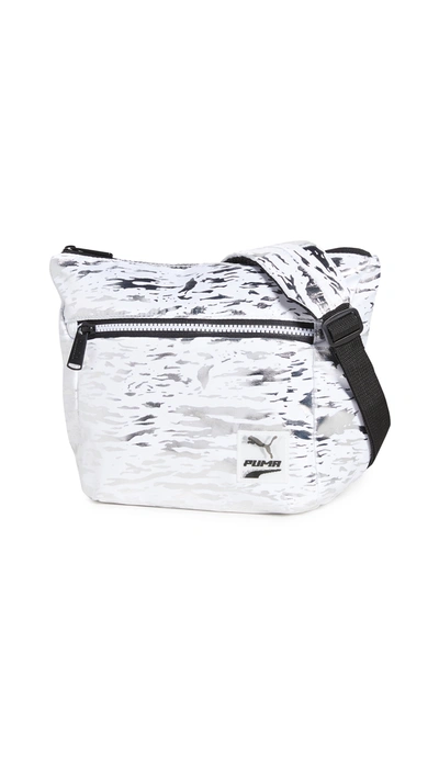 Shop Puma Wild Cat Messenger Bag In White