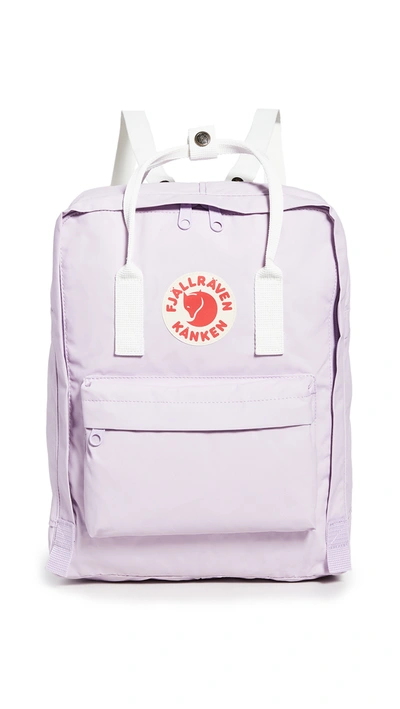 Shop Fjall Raven Kanken Backpack In Pastel Lavender/cool White
