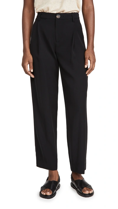 Shop Vince High Waist Tapered Pants In Black