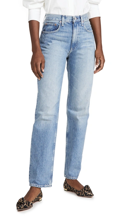 Shop Trave Paloma 90's Straight Full Length Jeans In Near Nowhere