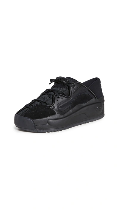 Shop Y-3 Hokori Ii Sneakers In Coreblack/coreblack/coreblack