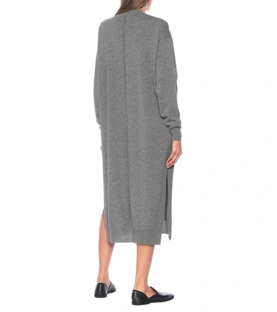 Shop The Row Anibale Cashmere Midi Dress In Grey