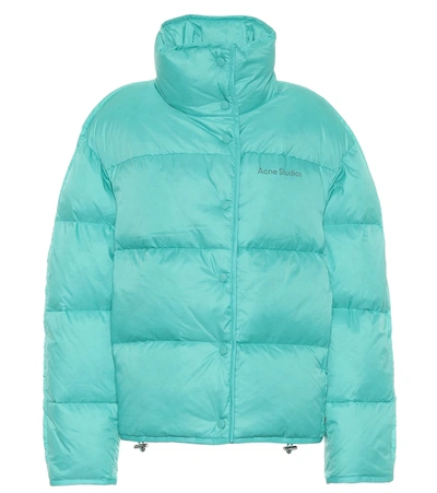 Shop Acne Studios Quilted Down Jacket In Blue