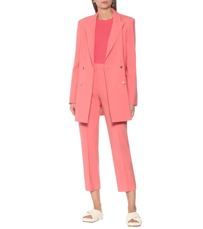 Shop Joseph Josie Wool-blend Blazer In Pink