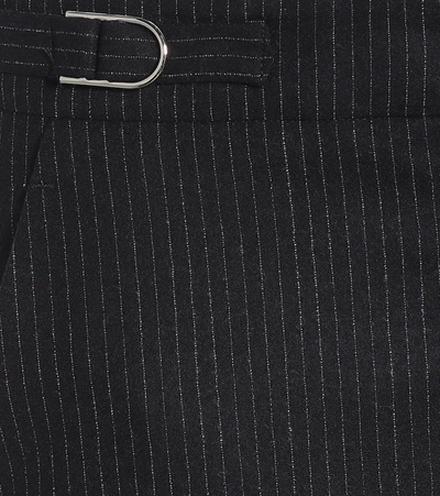 Shop Gabriela Hearst Shipton Wide-leg Stretch-wool Pants In Blue