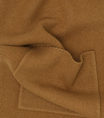 Shop Joseph Boiled Wool Scarf In Brown