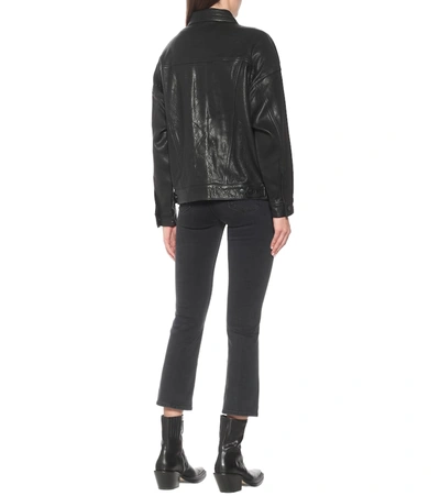 J Brand Women's Drew Oversized Leather Jacket In Black