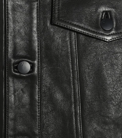 J Brand Women's Drew Oversized Leather Jacket In Black
