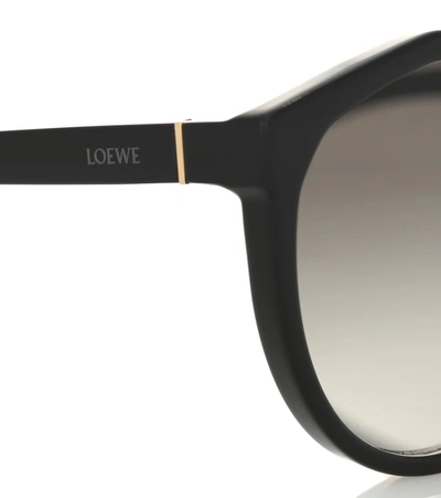 Shop Loewe Round Acetate Sunglasses In Black