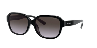 Shop Coach Woman Sunglass Hc8298u L1153 In Dark Grey Gradient