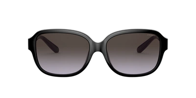Coach Woman Sunglasses Hc8298u L1153 In Dark Grey Gradient