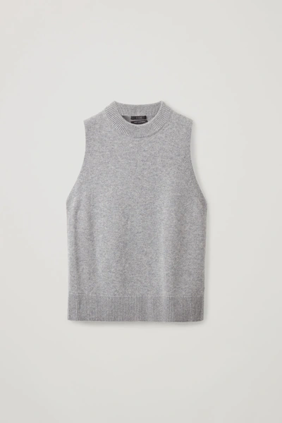 Shop Cos Cashmere Plain Knit Vest In Brown