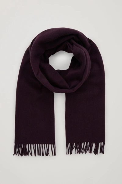 Shop Cos Recycled Wool Mix Scarf In Purple